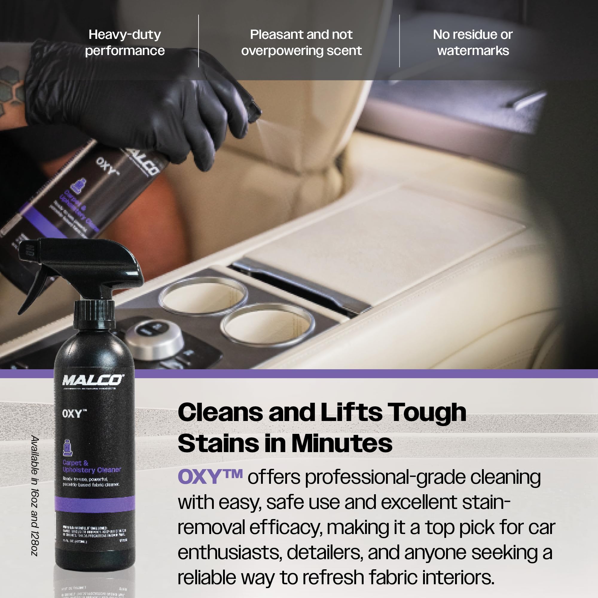 Malco OXY cleaner dries quickly leaving no residue