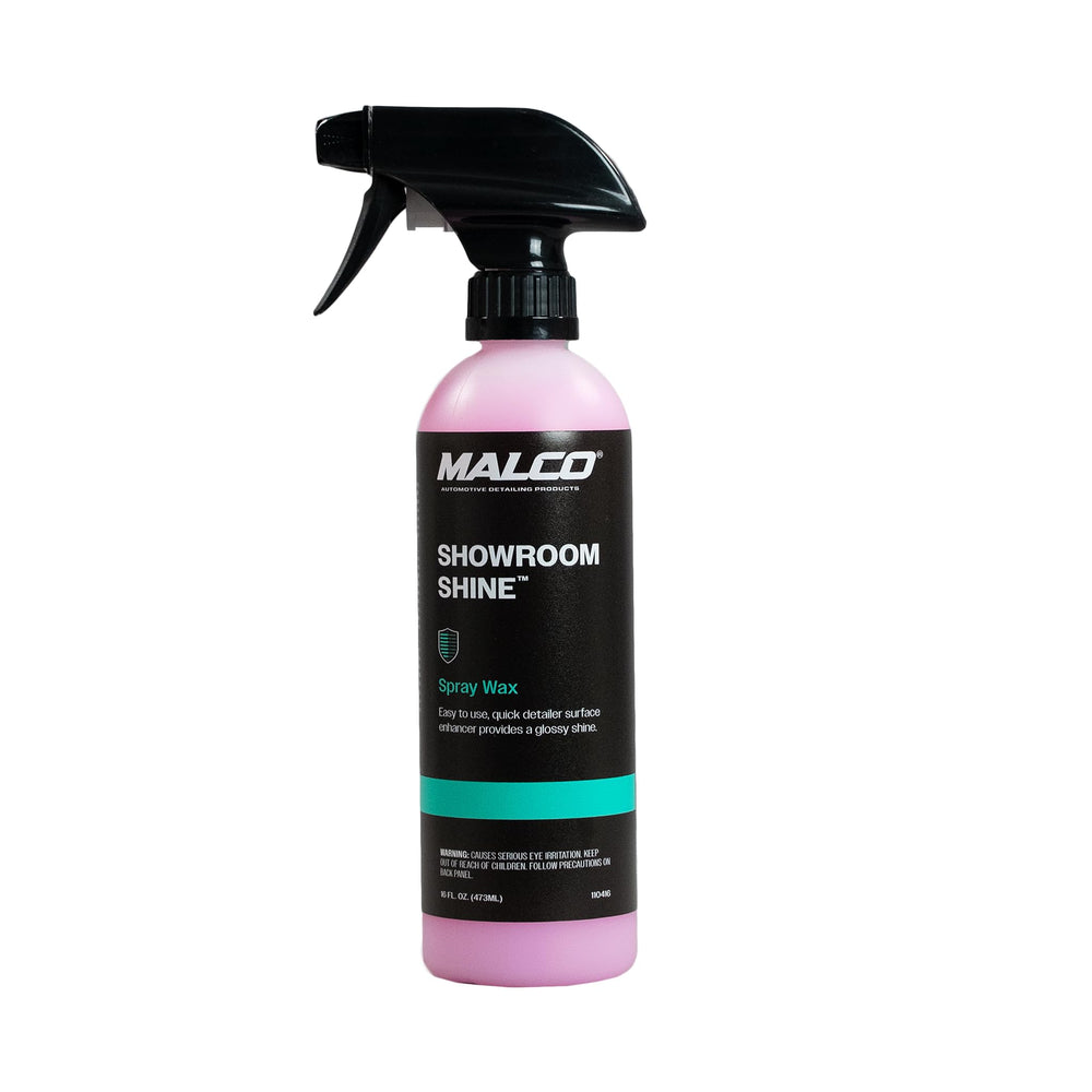 Malco Showroom Shine bottle pour for quick spray-on protection and ease of use.