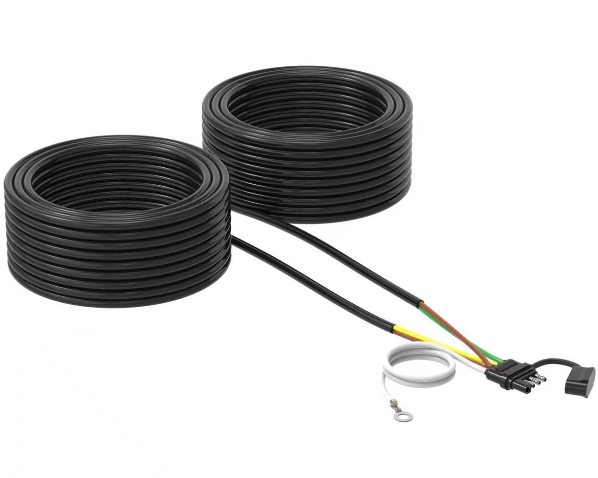 Malictele 4pin-5wire trailer harness with 50 ft cable for flexible rewiring.