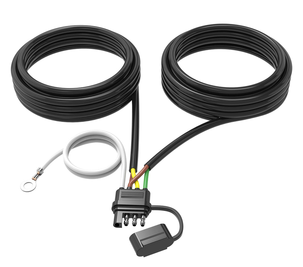 Malictele 4pin 5wire trailer harness with 26ft cable for reliable lighting.
