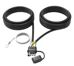 Malictele 4pin 5wire trailer harness with 26ft cable for reliable lighting.