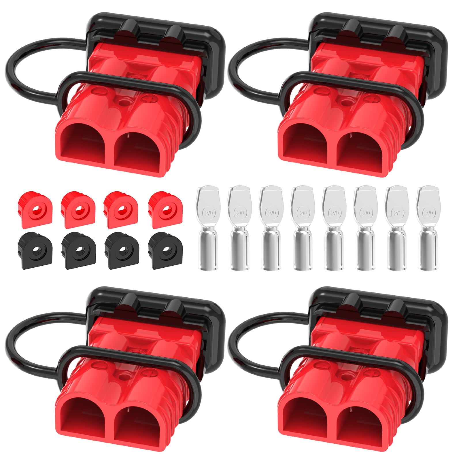 Malictele Anderson 350A red housing provides rugged, high-current connectivity for tough environments.
