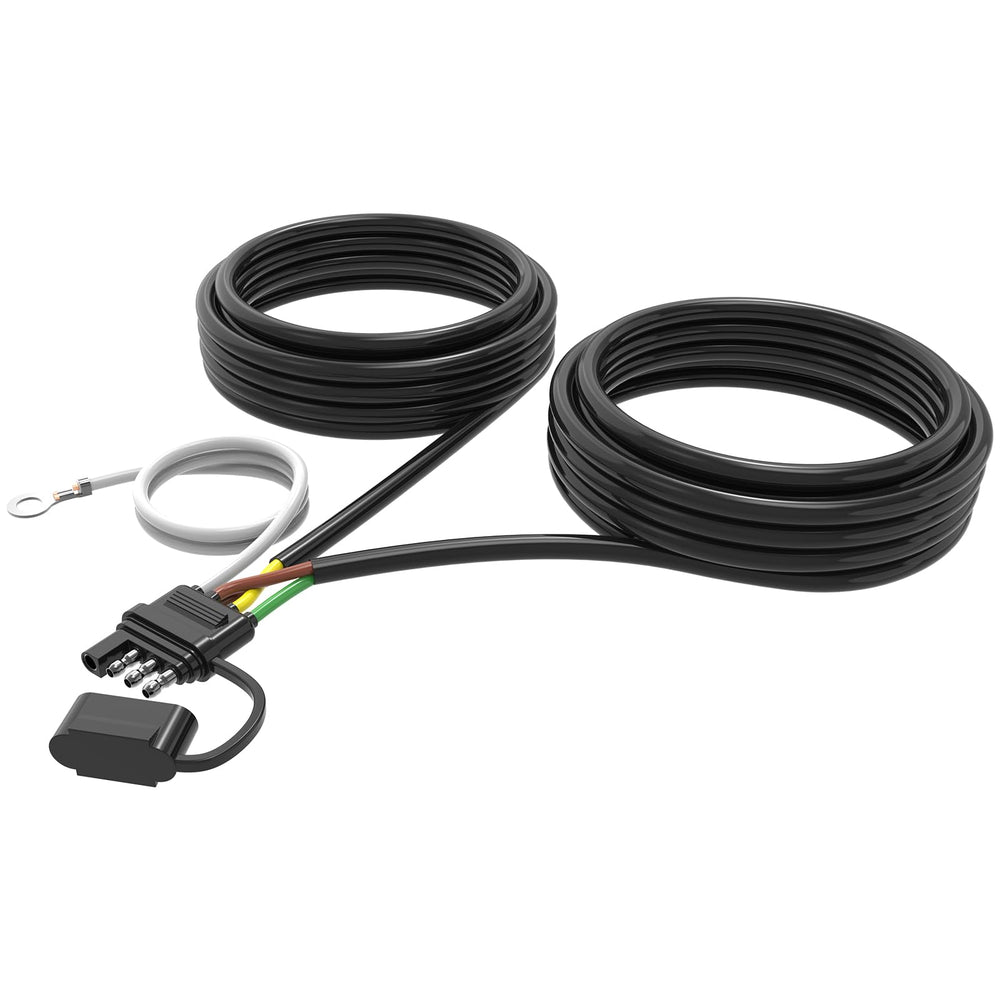 Malictele 4-pin 5-wire trailer harness for 22ft setup ensures durable, reliable trailer lighting.