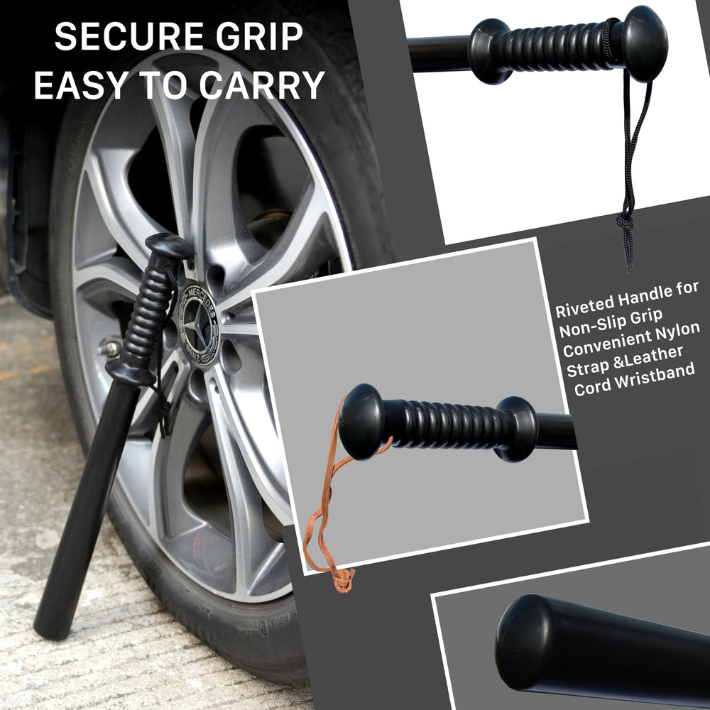 Malterzer tire checker used on a truck tire for pressure check.