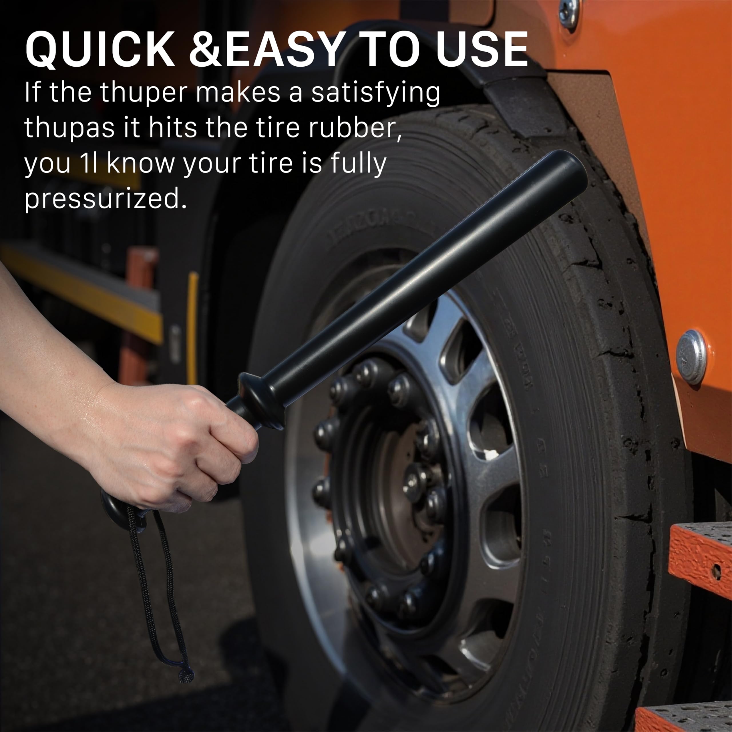 Malterzer tire checker length 16.5 inches enables quick pressure checks.