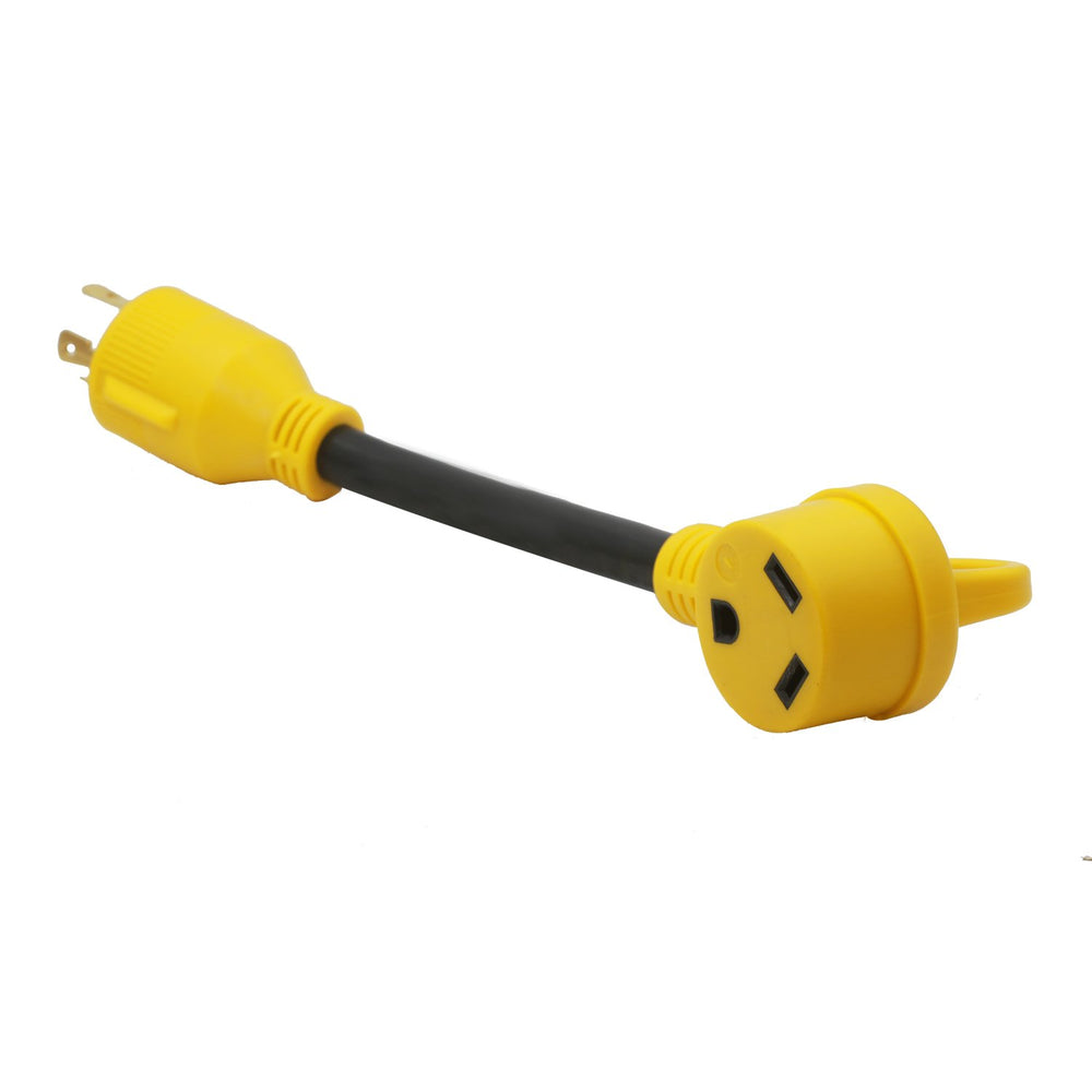 Malxs four-prong 30A connector suits generator-to-RV connections.