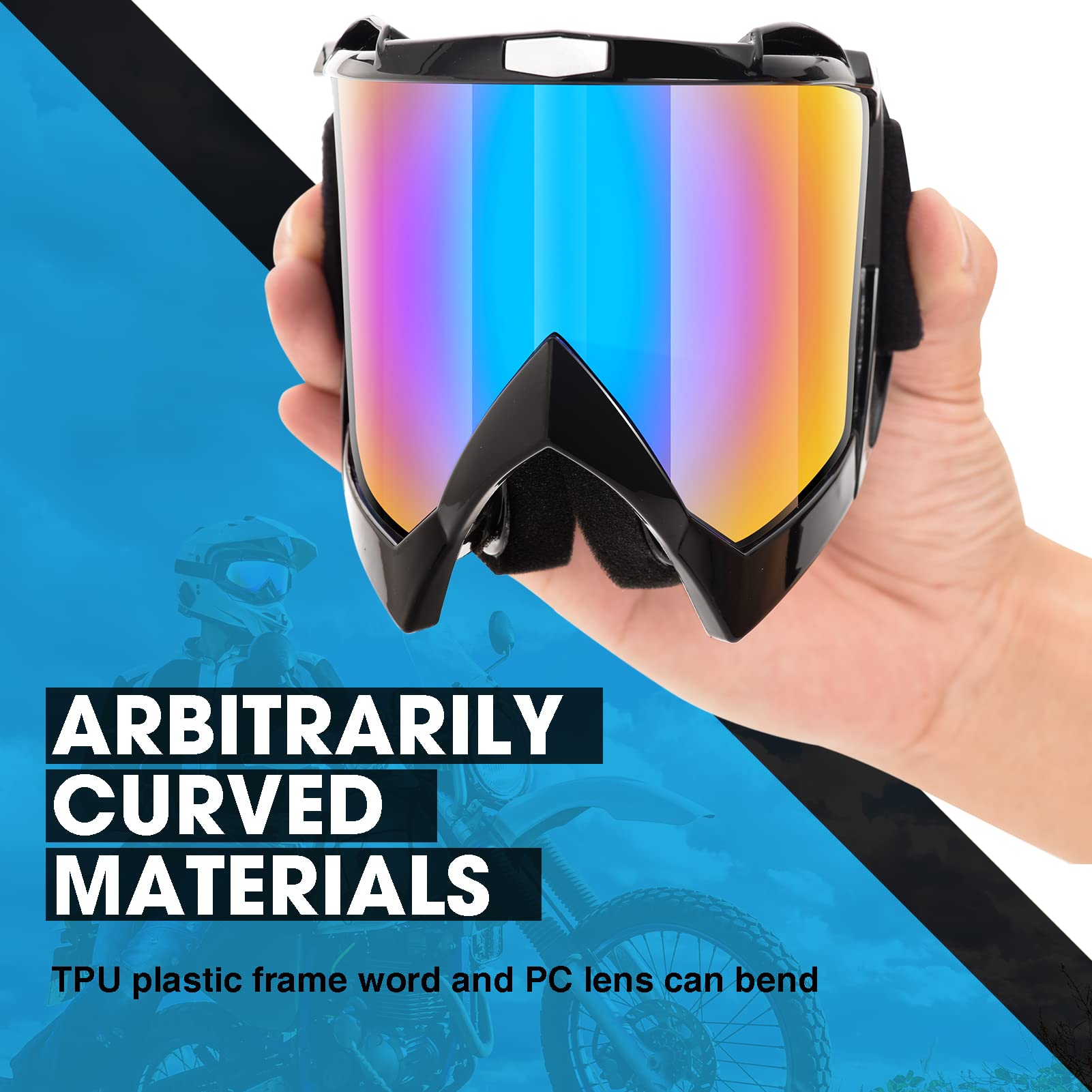 Adjustable strap on MAMBAOUT goggles fits most helmets securely