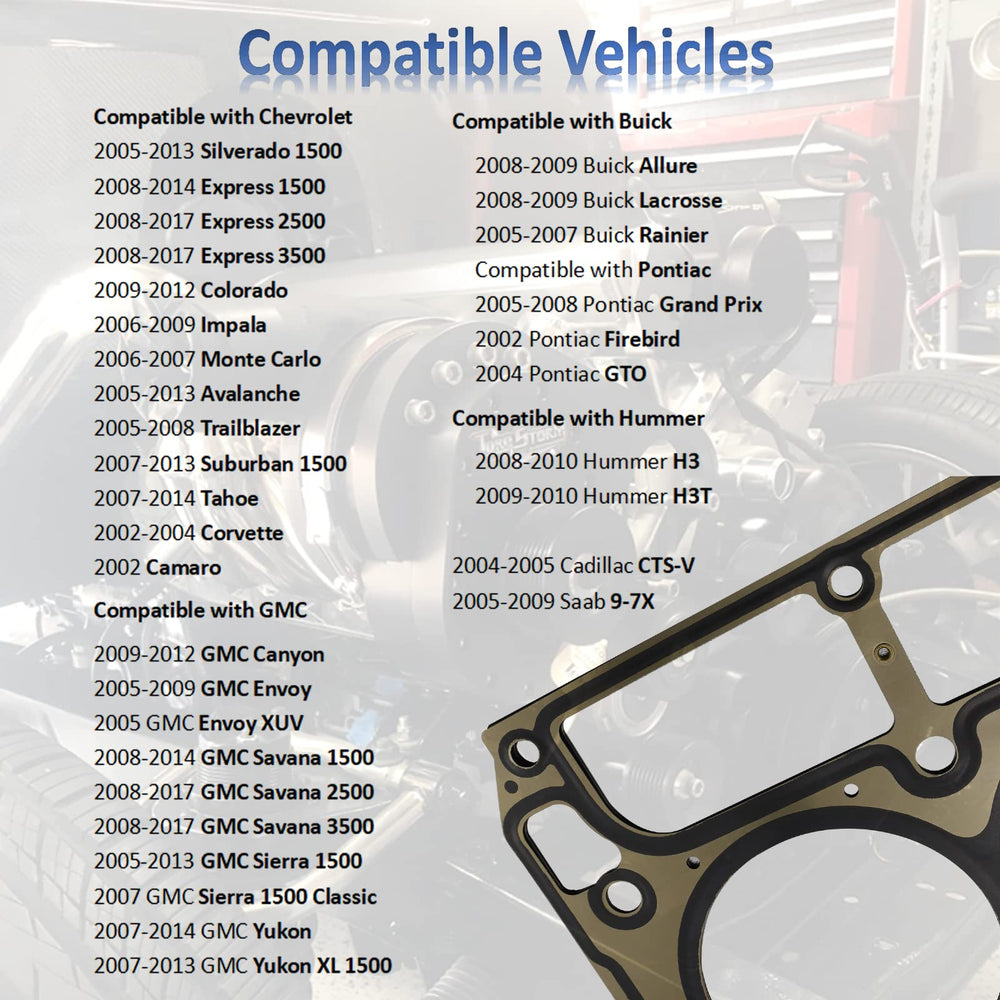 MANATEE MLS head gasket 12565390 provides strong sealing under high heat