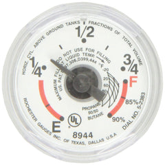 Manchester G12653 LP gas tank with snap-on dial gauge for quick propane level checks.