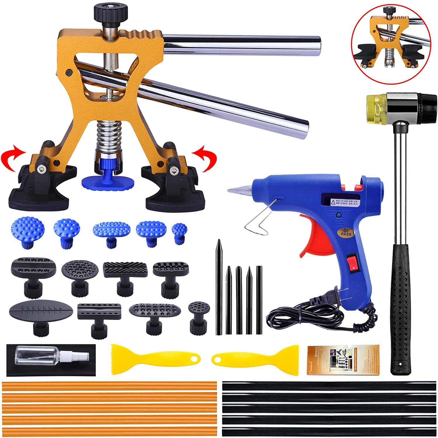 Manelord Golden Dent Puller assembly for durable dent removal