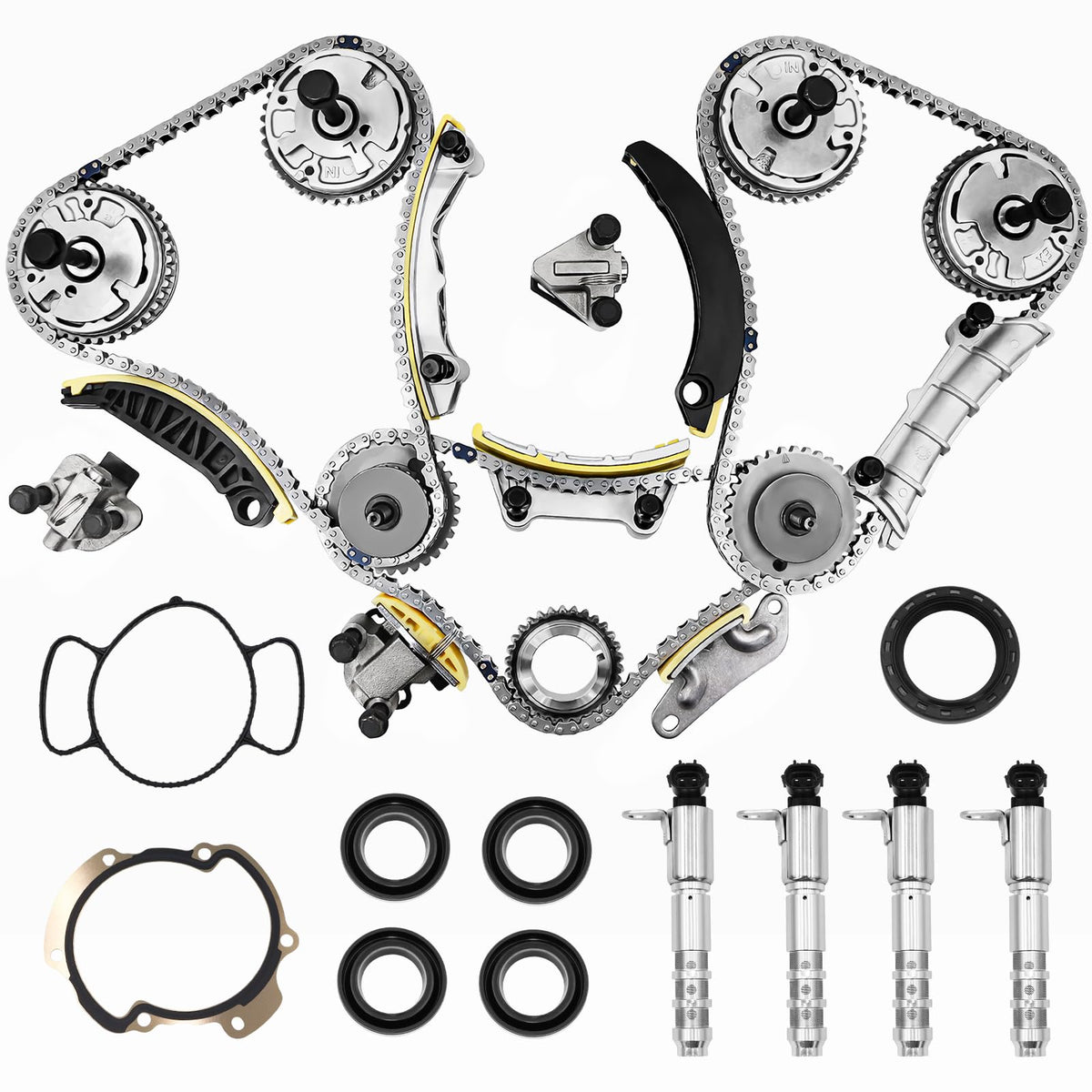 Mango S 3.6 timing chain kit with VVT sprocket close-up for reliable engine timing
