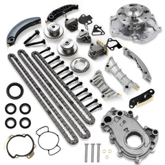 Mango S 3.6 timing chain kit with water pump for GM engines, enhances reliability.