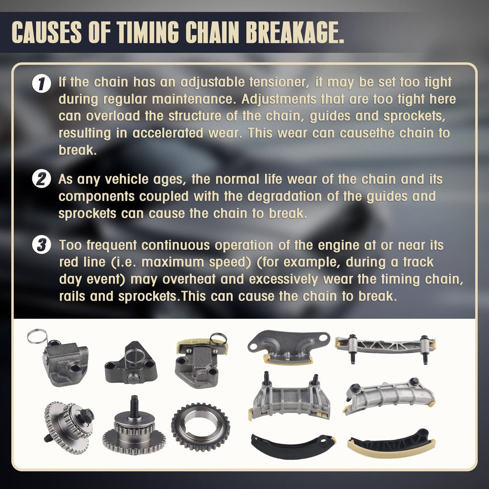 Mango S 36 timing chain kit installed on engine may reduce rattling