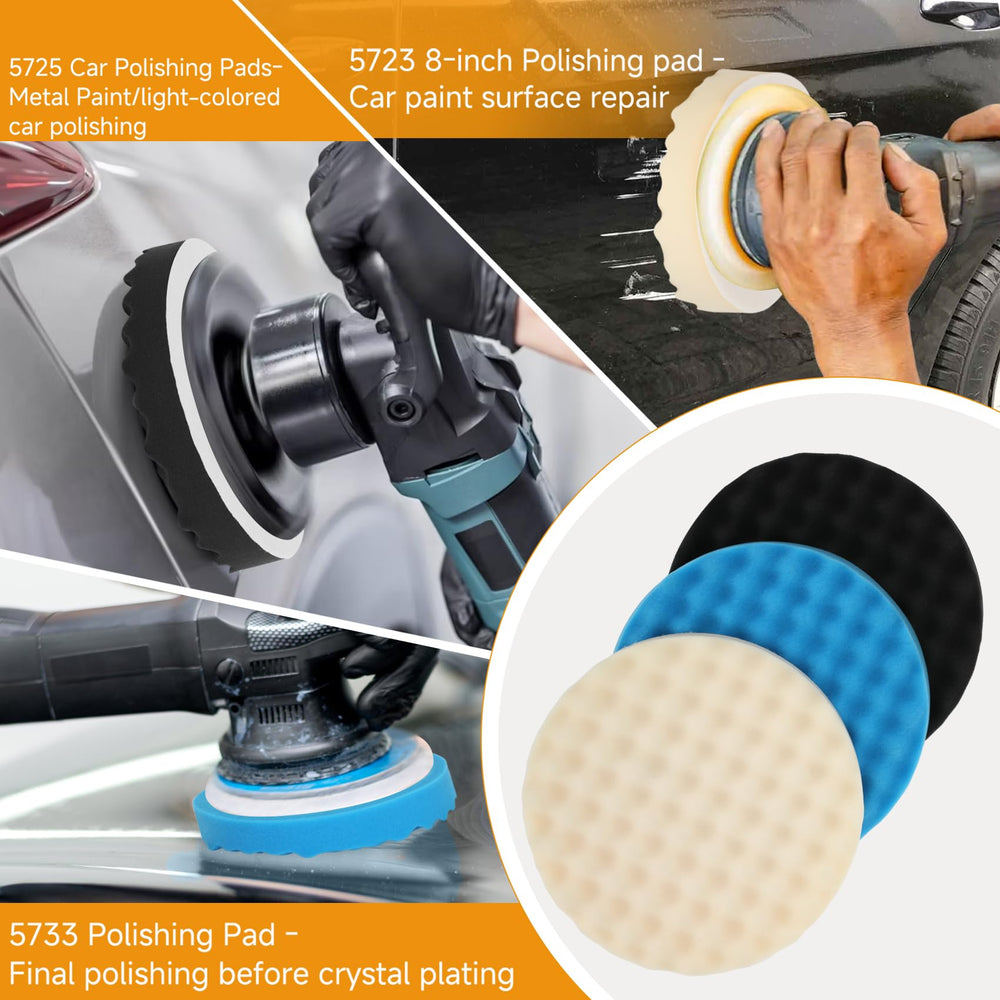Mangoct upgraded 8-inch polishing pad packaging guide for quick setup.