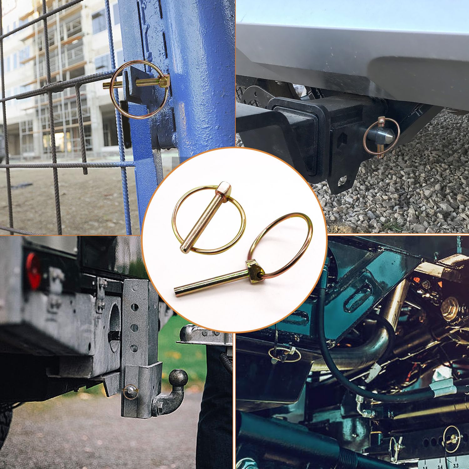 Mankk mixed size hitch pin kit fits various hitch devices