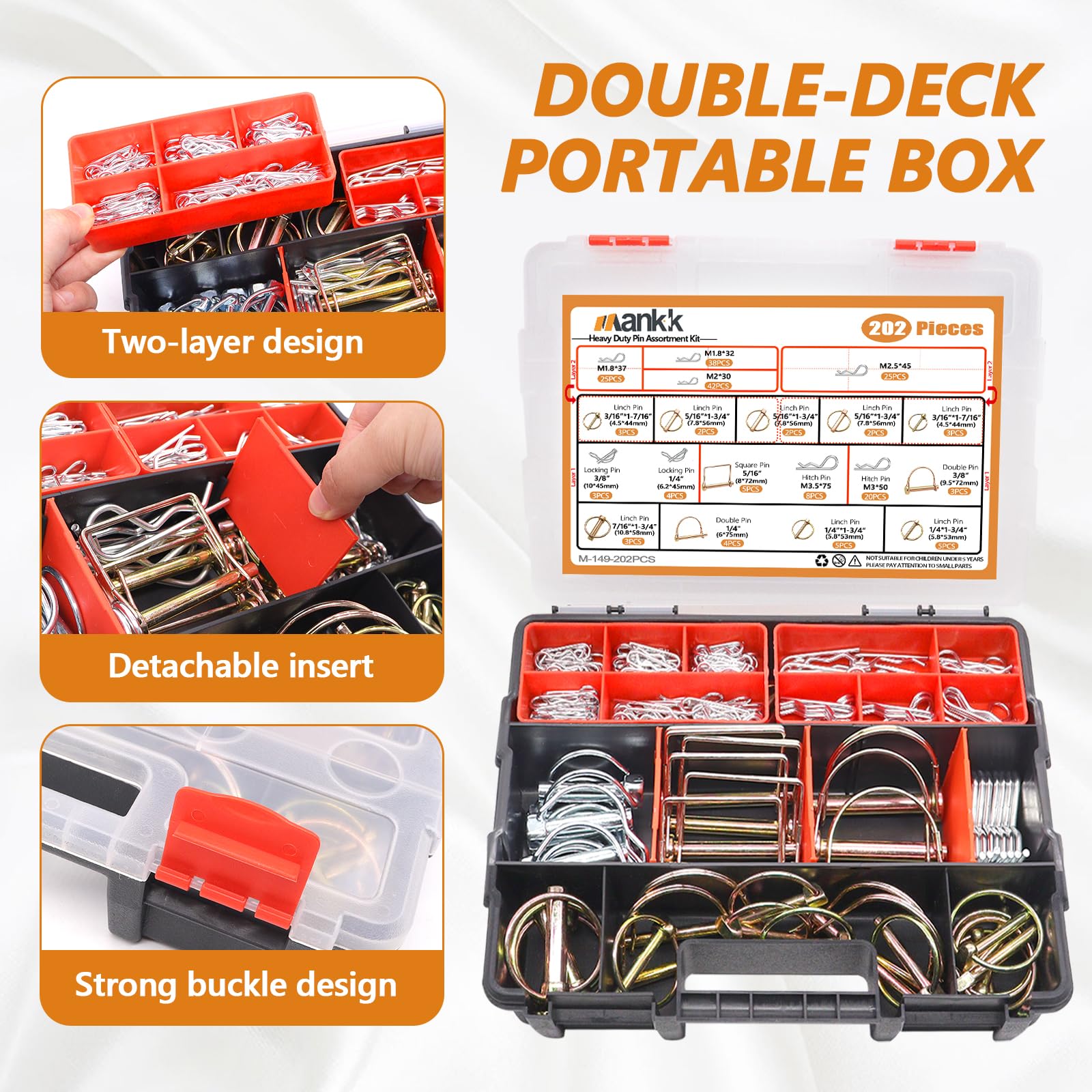 Mankk outdoor ready pins withstand weather for farm and lawn tasks