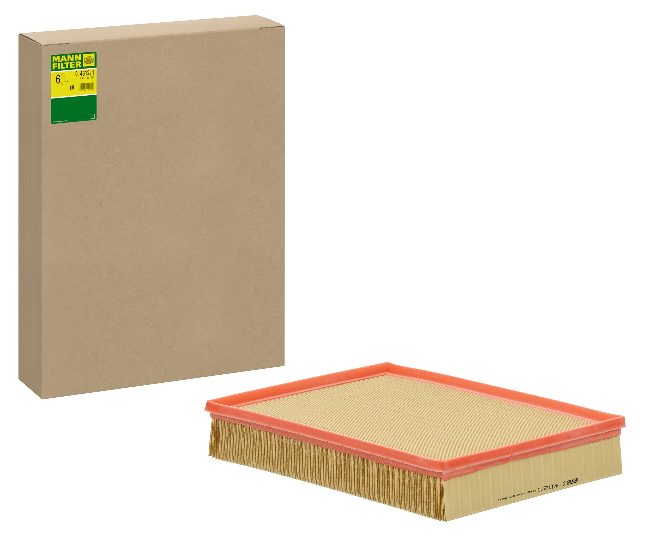 Mann Filter C-4312/1 air filter media showing stable pleats for consistent airflow