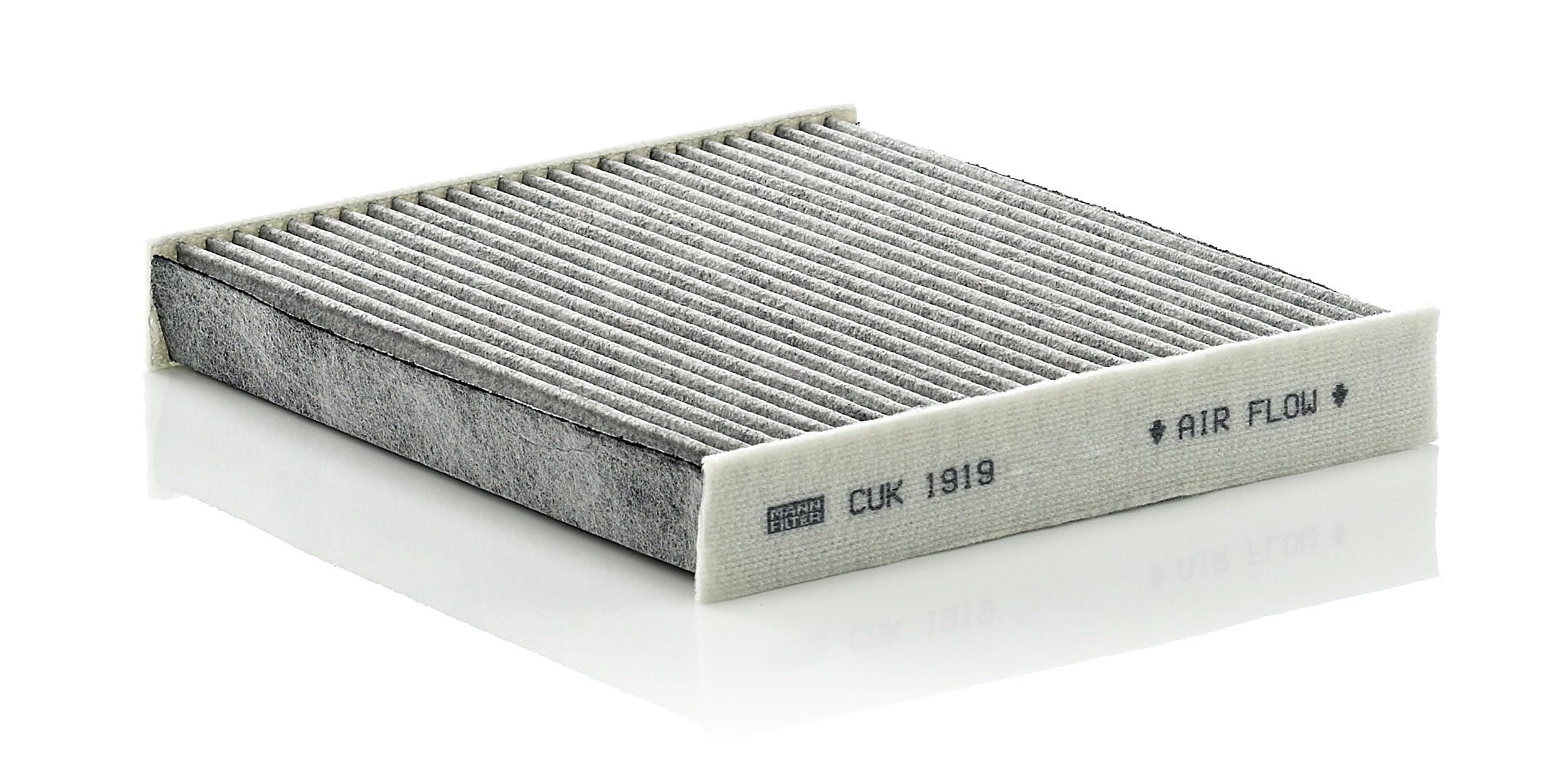 MANN-FILTER CUK 1919 activated carbon odor-control for fresher rides.