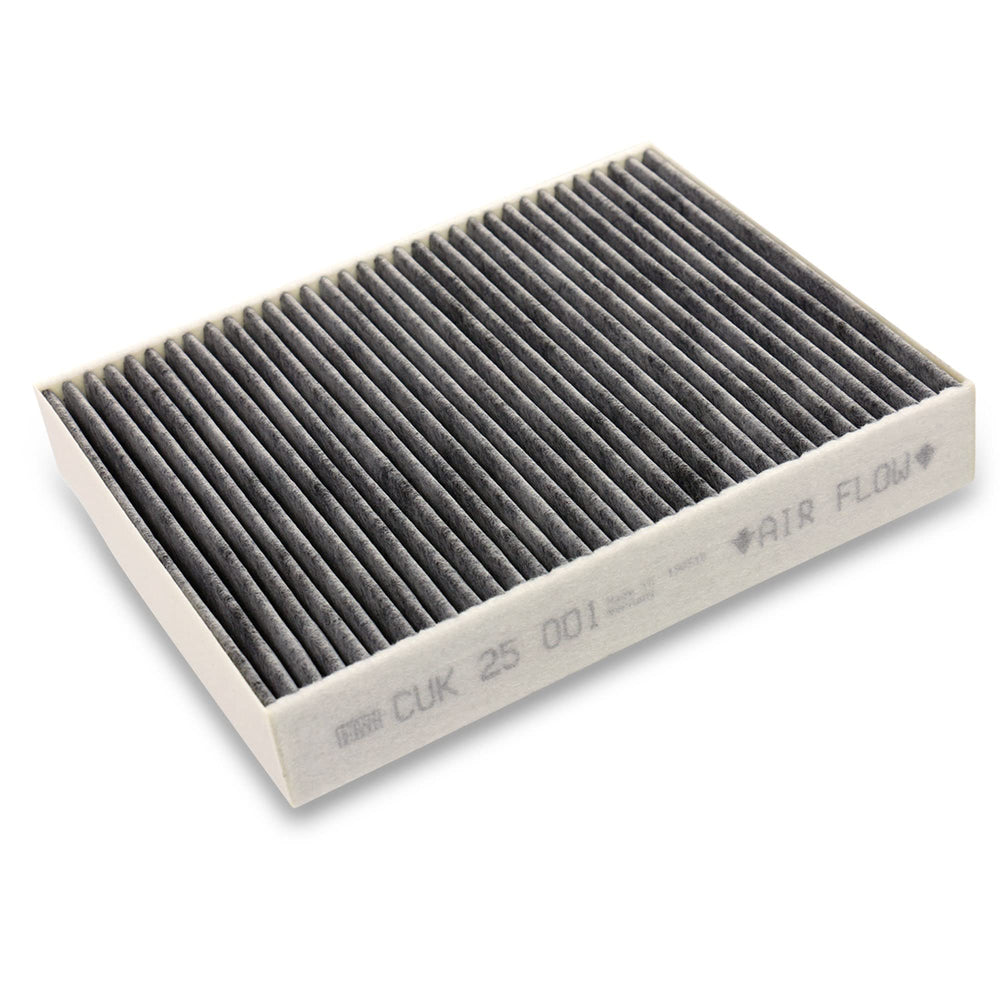 Front view of cabin air filter ready for installation in vehicles.