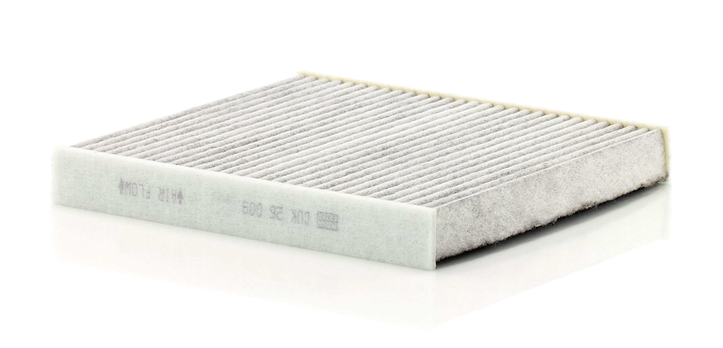 MANN-FILTER CUK 26 009 carbon layer odor capture improves cabin freshness.