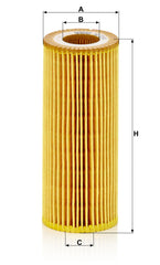 MANN-FILTER HU 721/4 end caps seal for consistent filtration across the service life.