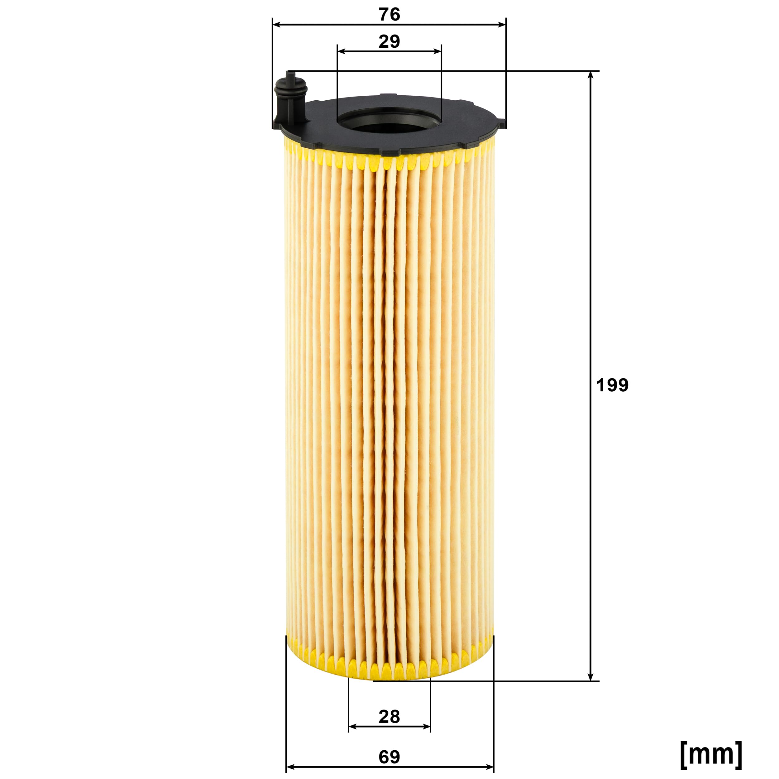 Mann Filter HU 8001x in engine bay demonstrating integration with oil system