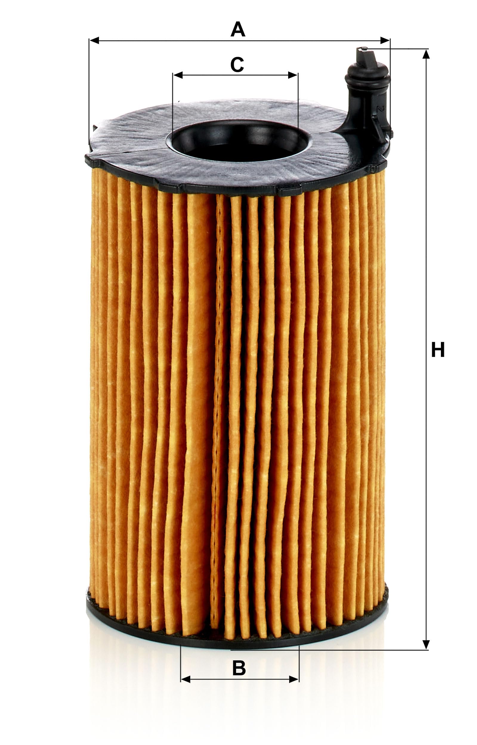 MANN-FILTER HU 8005 z cartridge in A8 Quattro, durable end caps for long life
