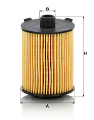 MANN-FILTER HU 8014Z filter media close-up showing robust filtration material.