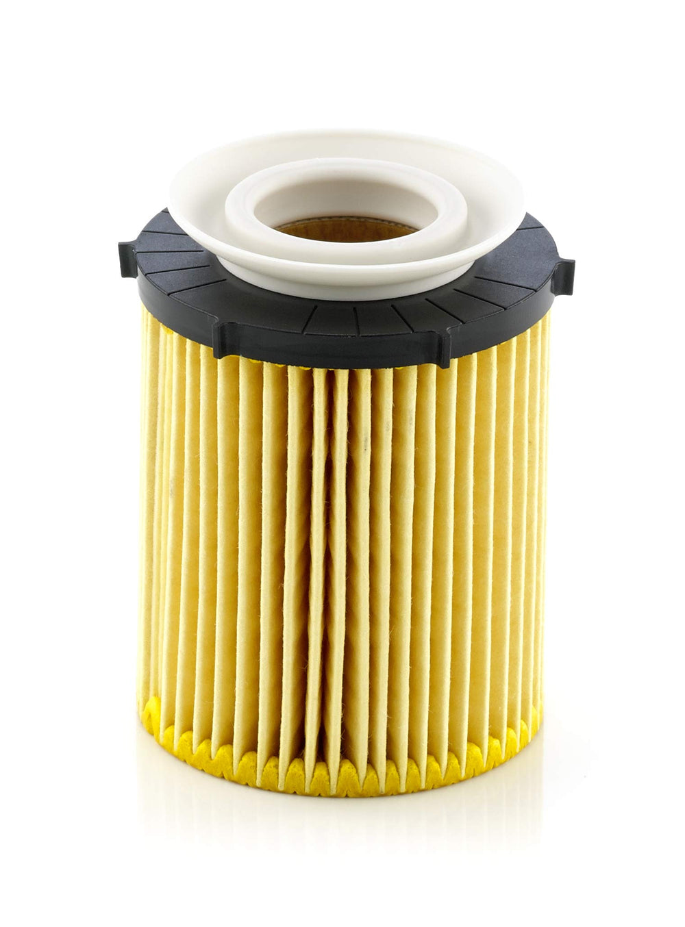 MANN-FILTER HU 711/6z oil filter installed in engine bay showing compact cartridge.
