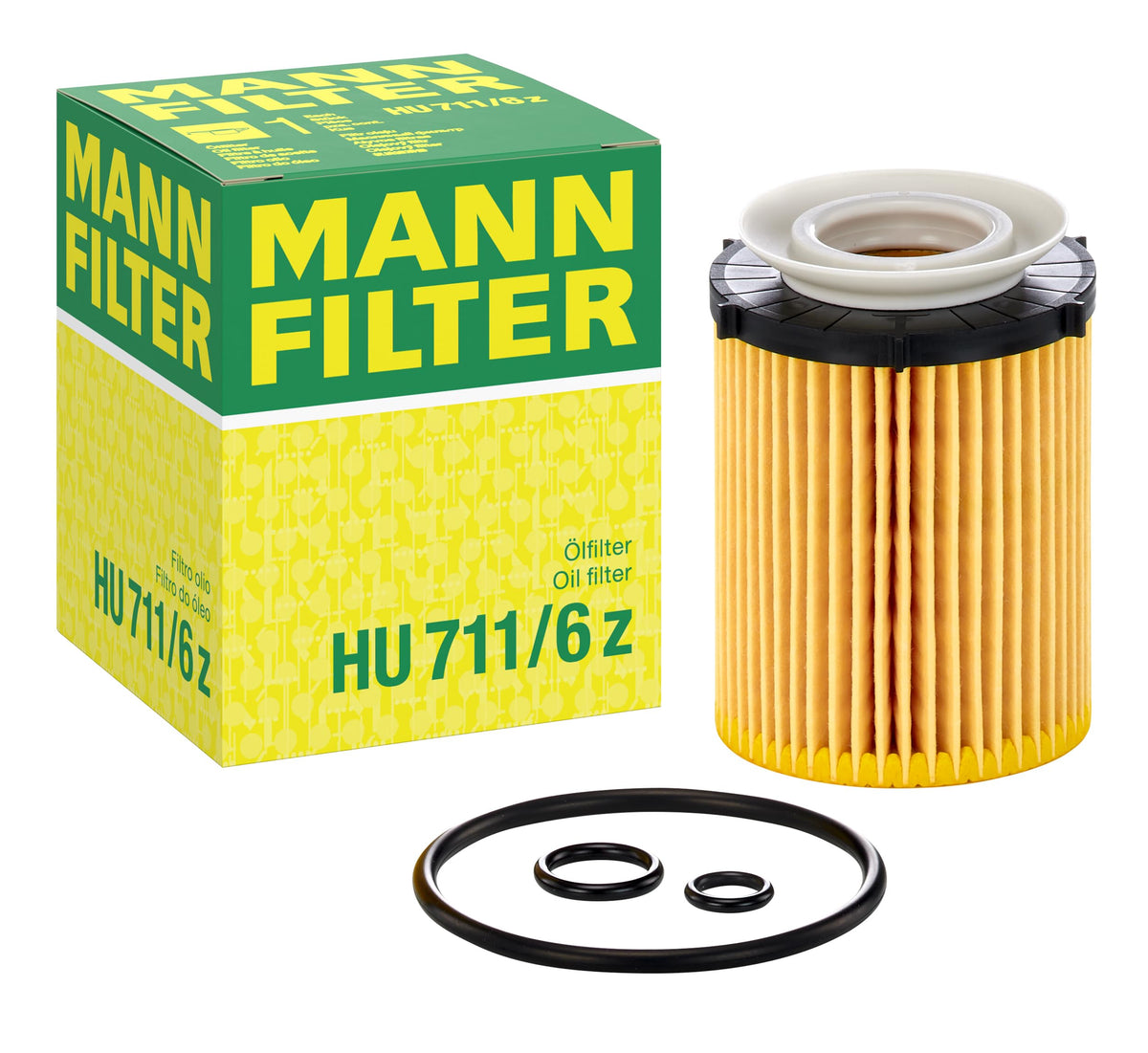 MANN-FILTER HU 711/6z oil filter – cartridge design for reliable filtration.