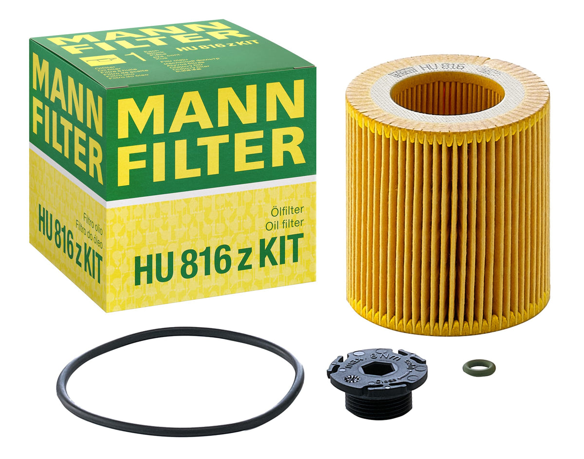 MANN-FILTER HU 816 Z KIT oil filter exterior for BMW 228i, showing design for clean oil flow