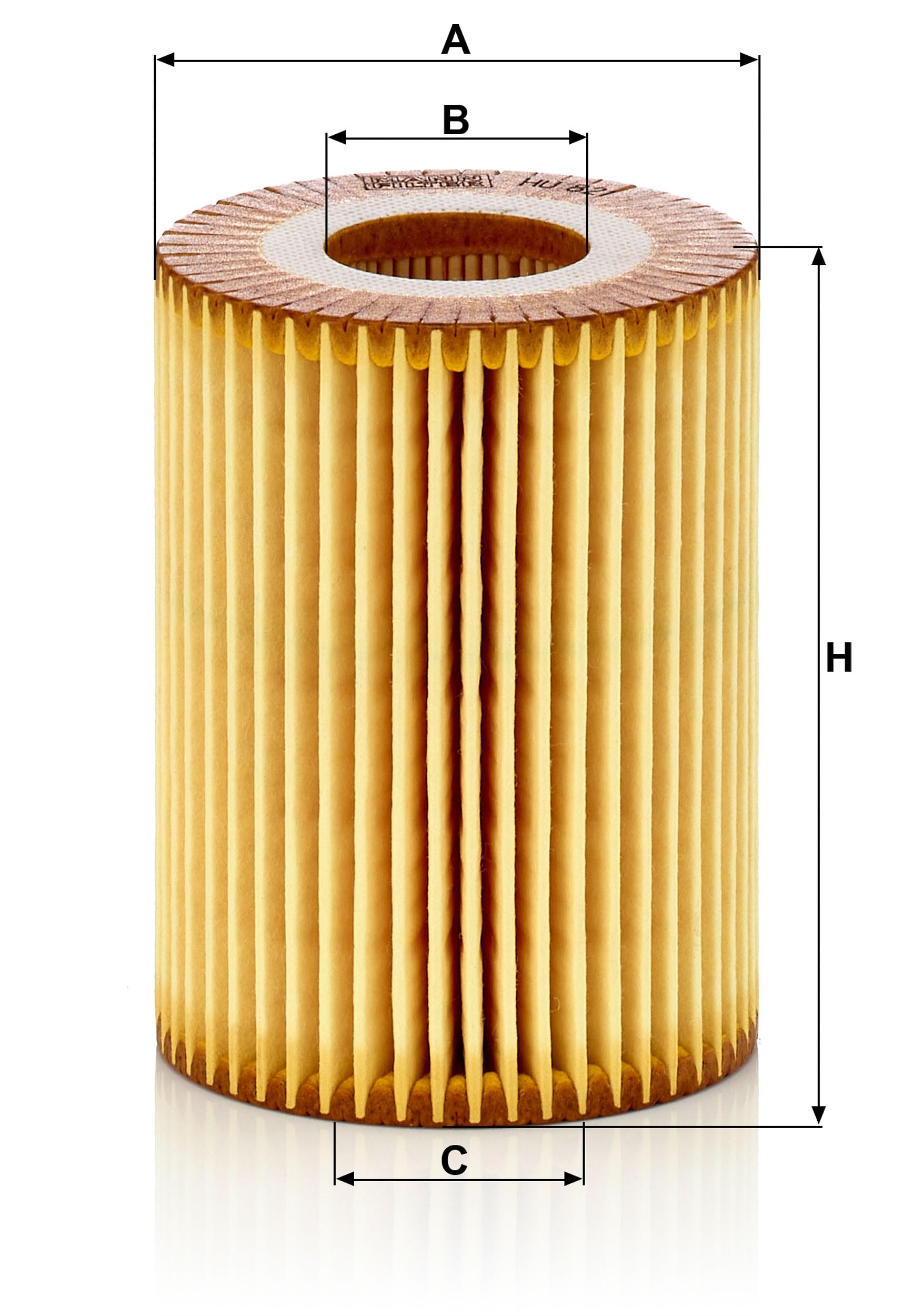 Mann Filter HU 821x oil filter assembly demonstrating metal-free construction.