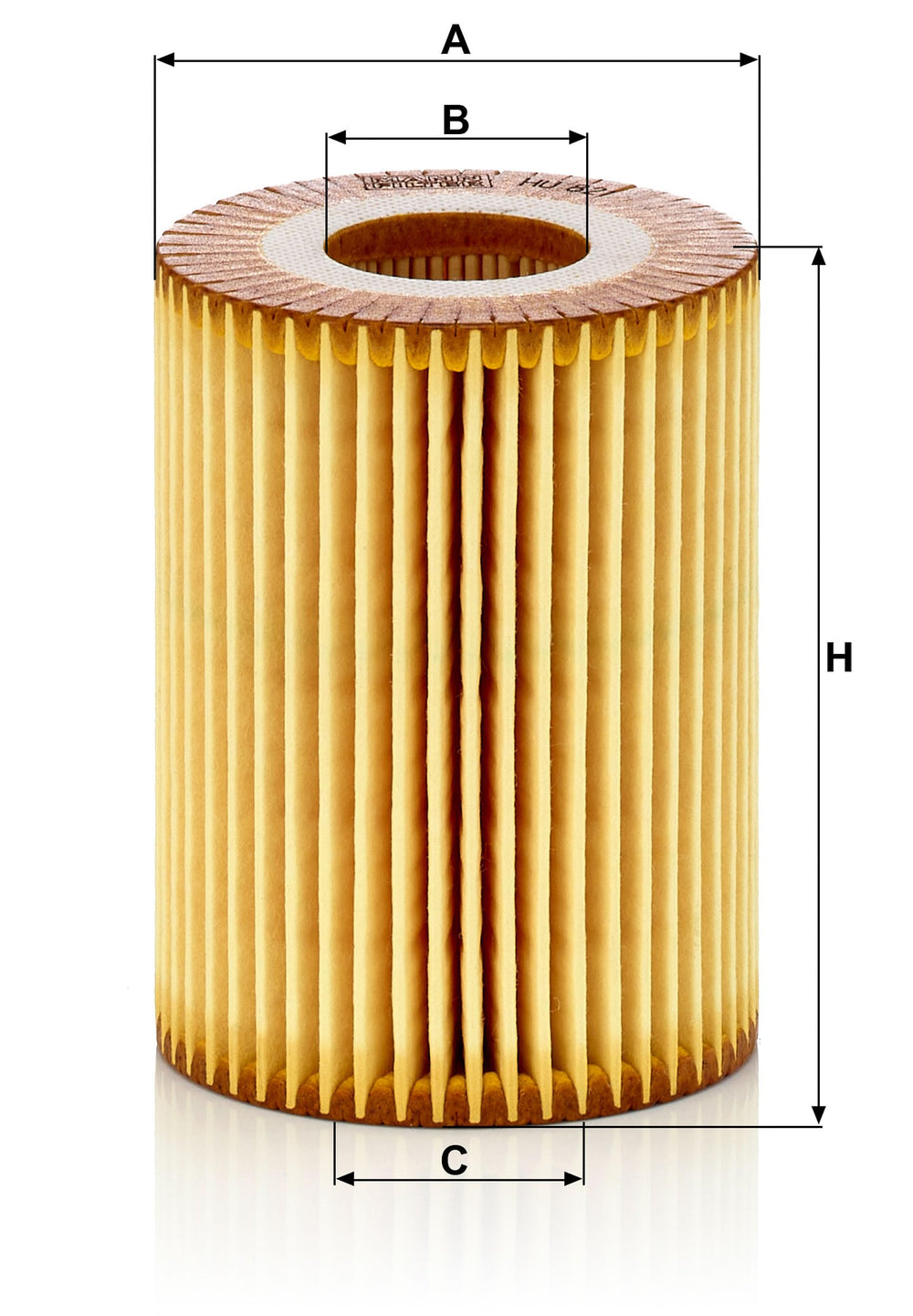 Mann Filter HU 821x oil filter assembly demonstrating metal-free construction.