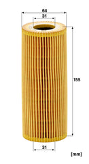 Mann HU 7029z oil filter side view demonstrates engine bay compatibility.