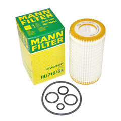 Mann Filter HU718/5X oil filter fleece for Mercedes-Benz improves filtration and engine protection.