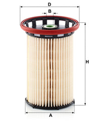 MANN-FILTER PU 8007 filter media close-up highlights high-efficiency media.