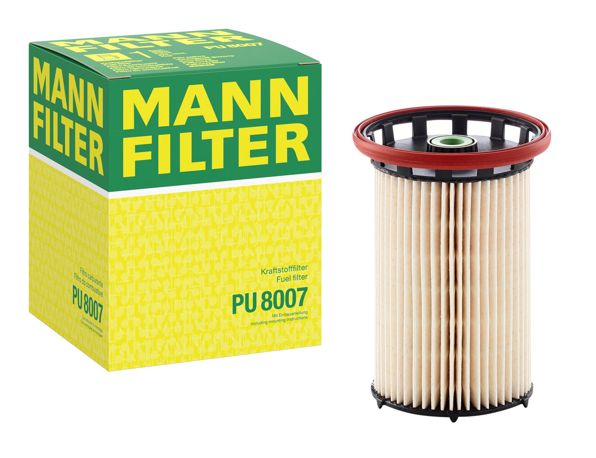 MANN-FILTER PU 8007 front view shows durable housing for reliable fuel protection.
