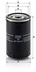 Mann Filter W 719/12 installed in a Vanagon engine bay for easy replacement.