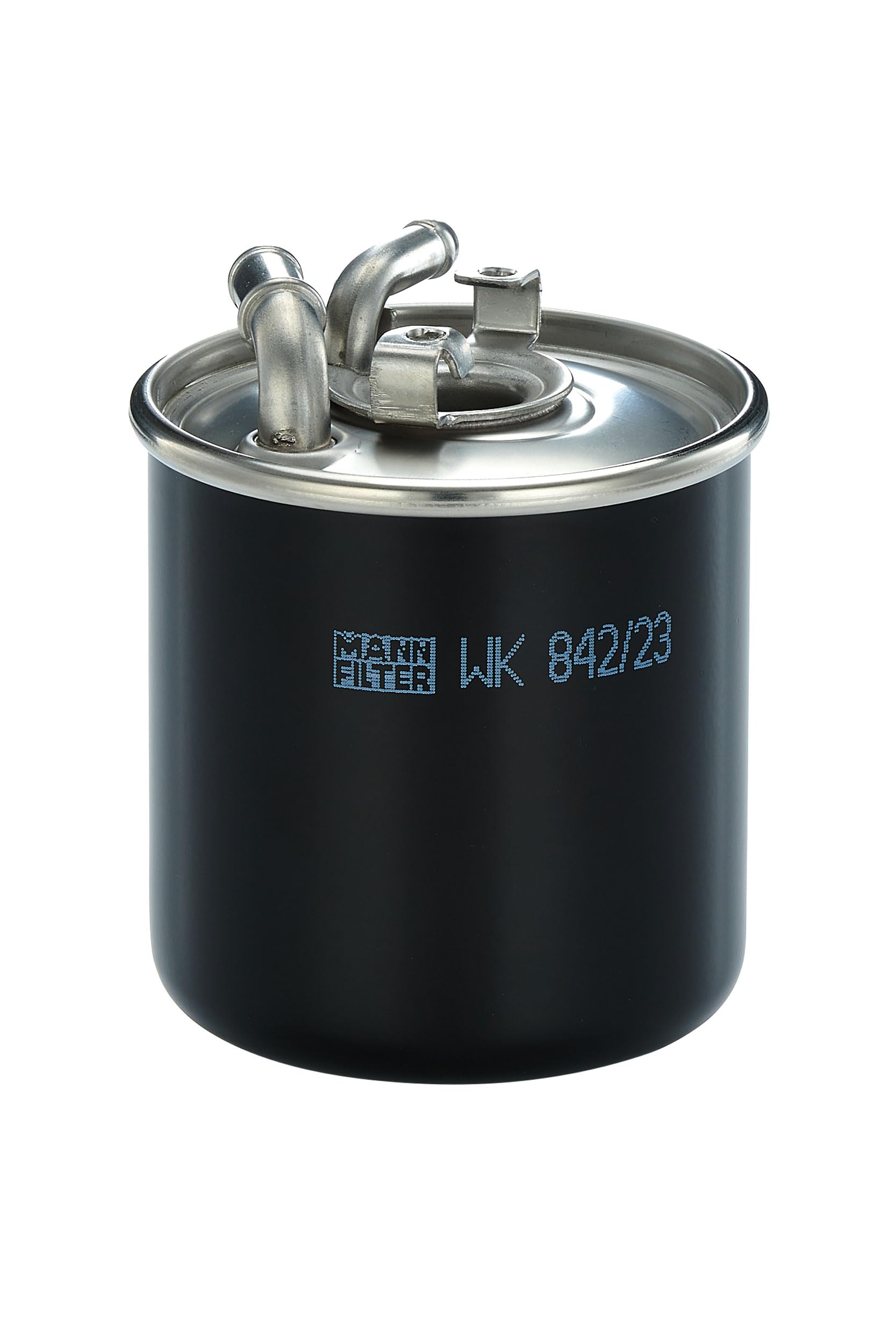 MANN-FILTER WK 842/23 exterior view highlights sturdy housing for durability