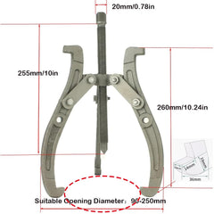 MANNIFEN 10in Gear Puller showing reversible jaws for versatile pulling.
