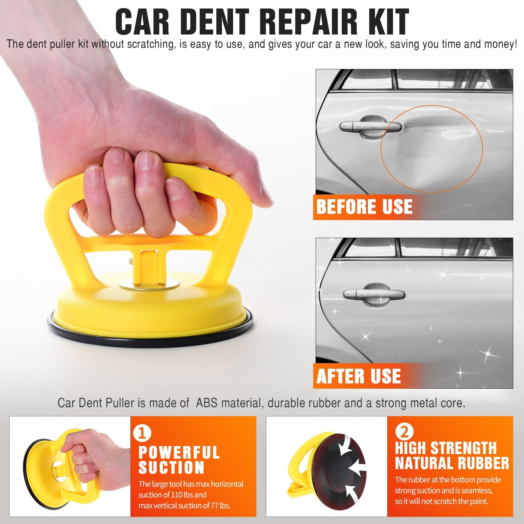 Manoai small cup 2-1 inch ideal for minor dents on car panels.