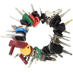 MANUTEX 48-piece heavy equipment key set for excavators with OEM-standard codes