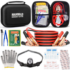 MANWALD emergency car toolkit headlamp for hands-free roadside lighting and safety
