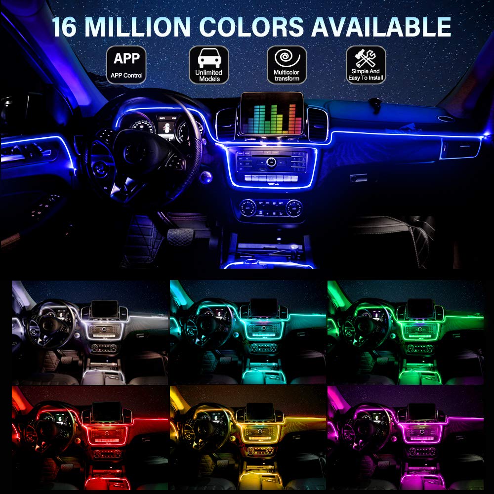 MAODANER LED strip cuttable into 3-5 strips for tailored fit