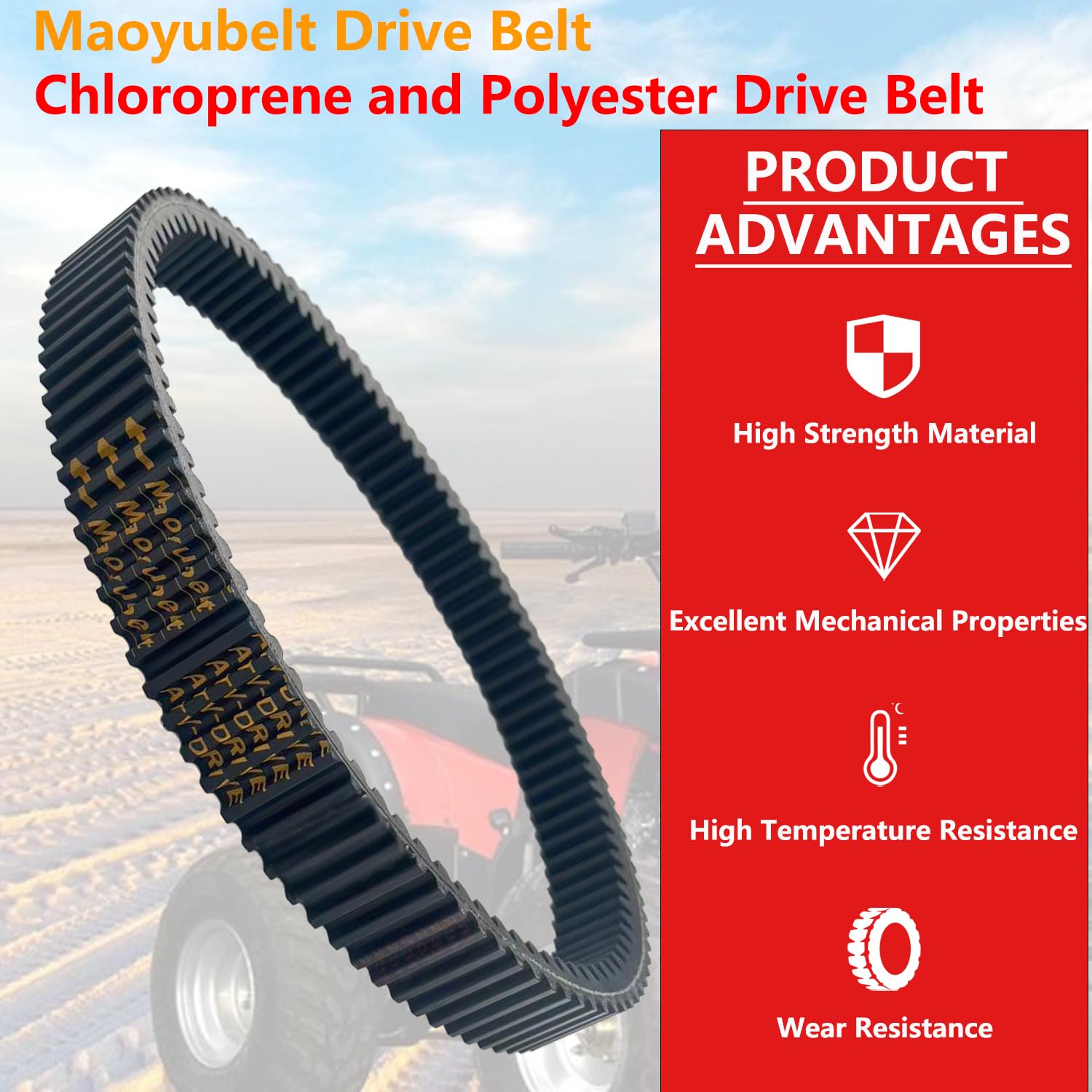 Maoyubelt drive belt for John Deere XUV Gator 835e fit, helps keep daily tasks on track.