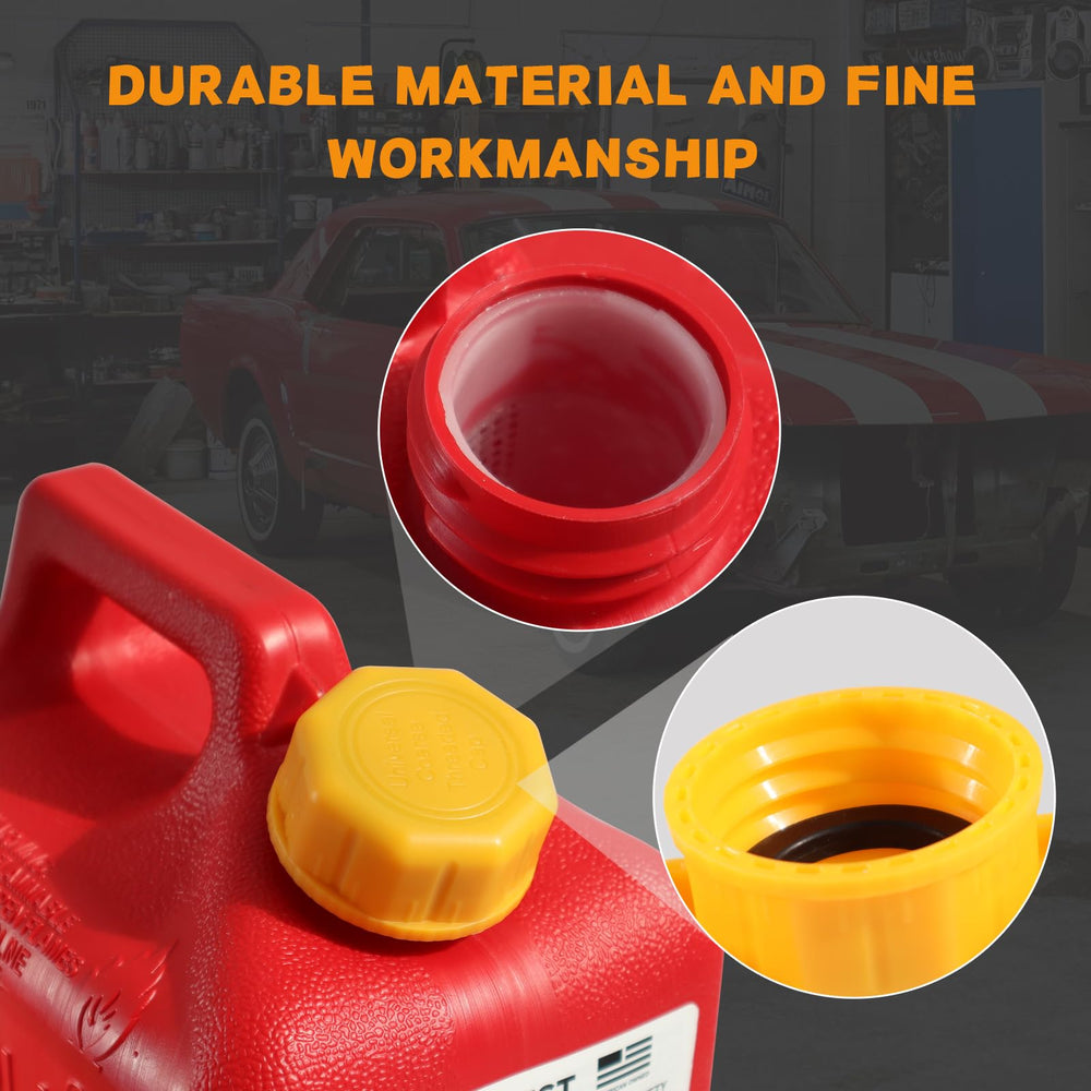 Mapleza gas can cap creates a secure closure during transport.