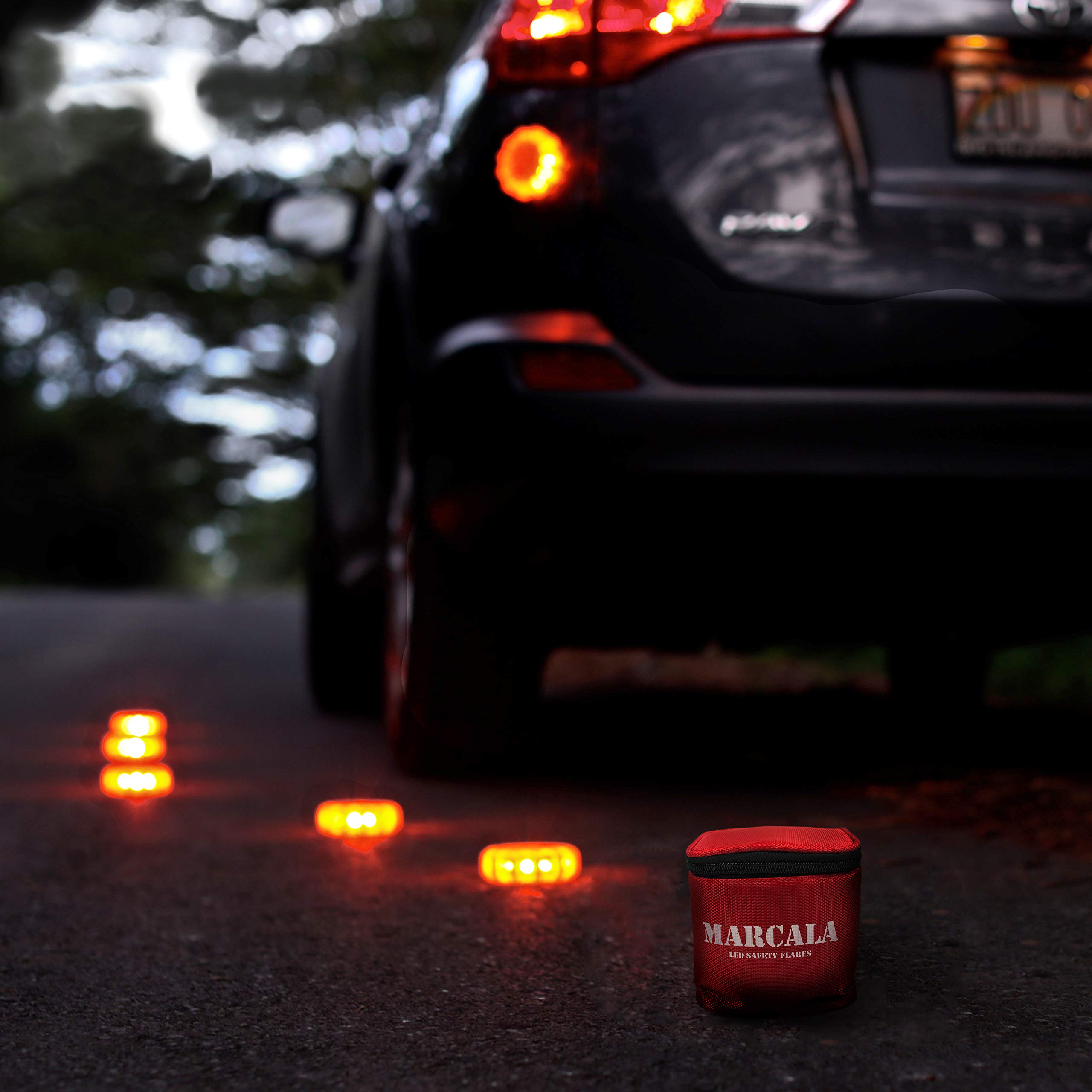 Marcala quick activation button enables fast visibility in distress