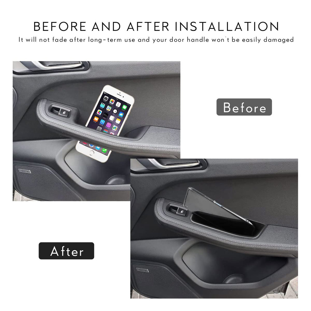 MARCHFA car door tray organizer rear door in use stores essentials within easy reach in Macan.