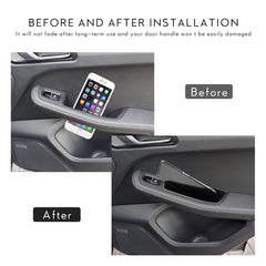 MARCHFA car door tray organizer rear door in use stores essentials within easy reach in Macan.