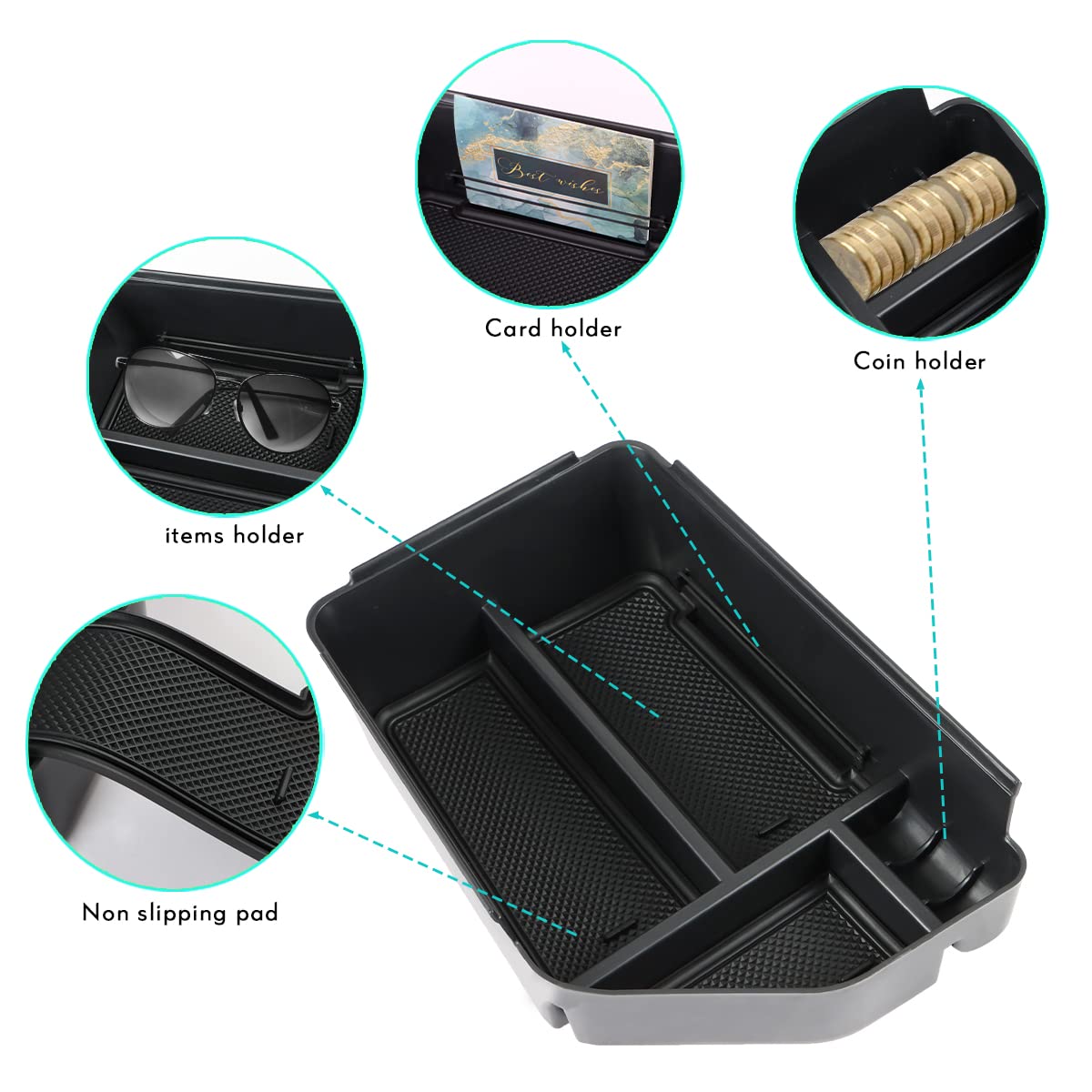 MARCHFA coin and card holder keeps essentials tidy in EV6.